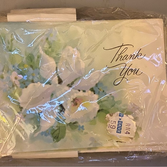 VINTAGE Unopened Pkg. GLENCREST 1978 For- Wedding, Shower-Thank You Gifts Cards - Picture 7 of 16